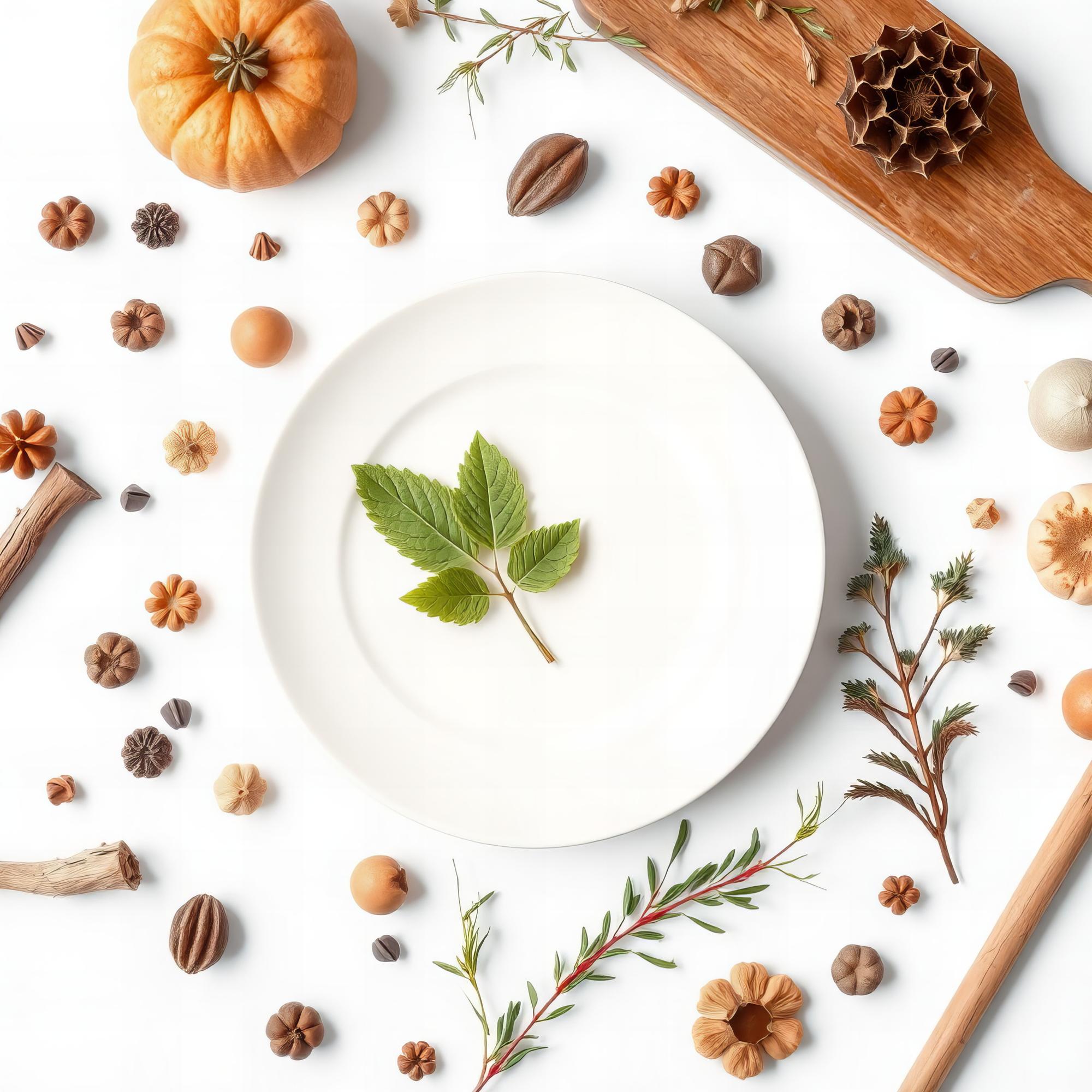Plated seasonal menu on rustic table
